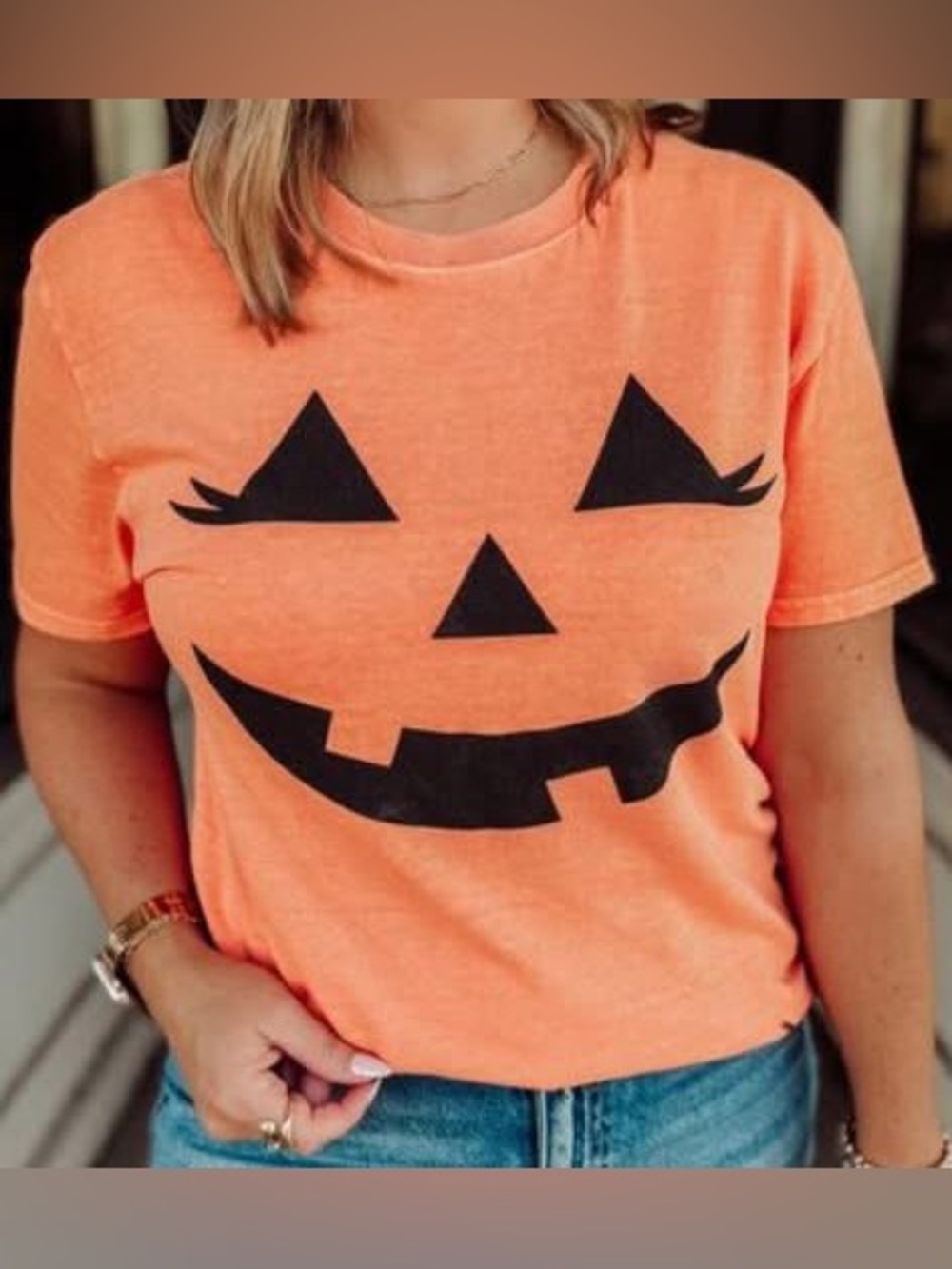 Orange jack-o’-lantern Short-Sleeve Tee